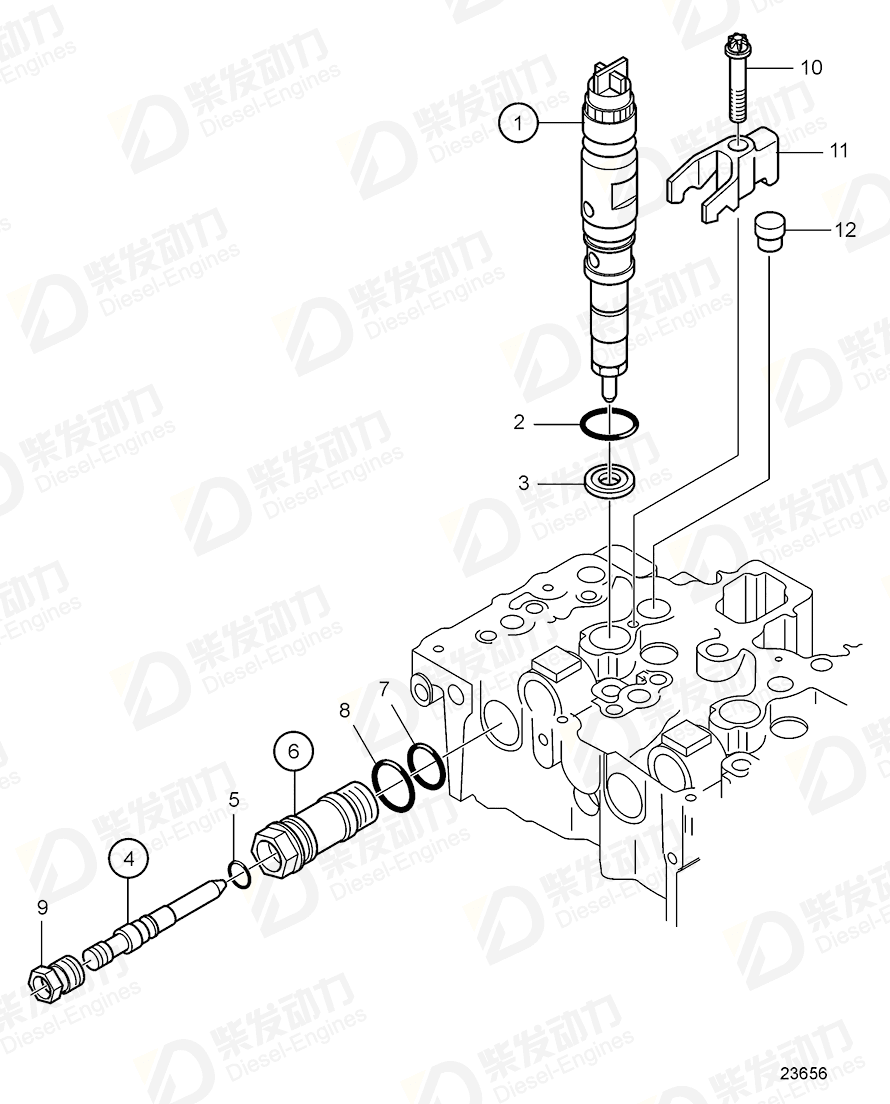 VOLVO Injector 3801246 Drawing
